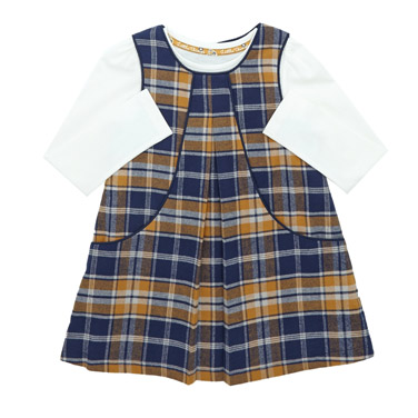 Toddler Check Pinny With Top